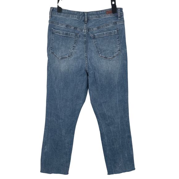 Blank NYC The Madison High Rise Straight Leg Crop Jeans Medium Wash Size 30 - Picture 4 of 13